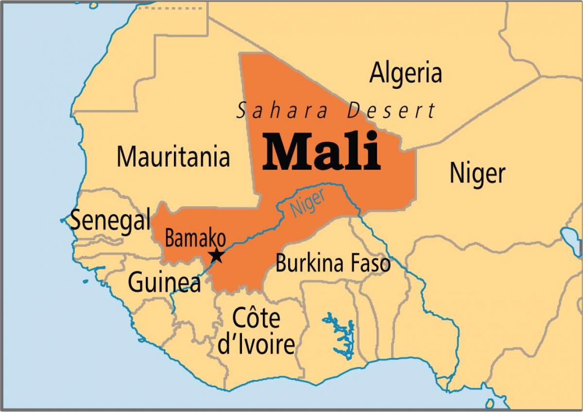 Map of bamako Mali
