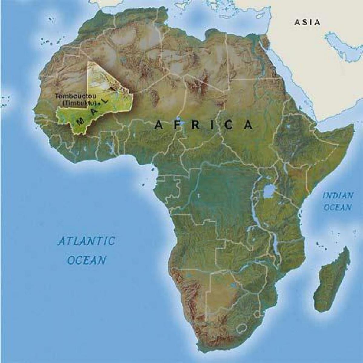 Mali west africa map
