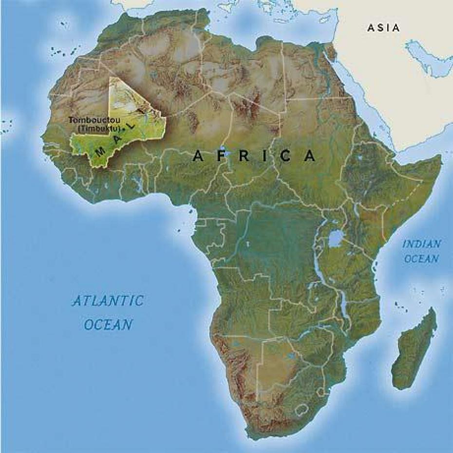 Mali africa map - Mali west africa map (Western Africa - Africa)